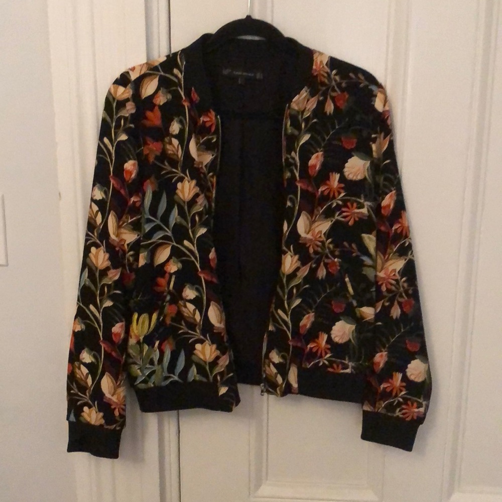 Bold floral Zara bomber